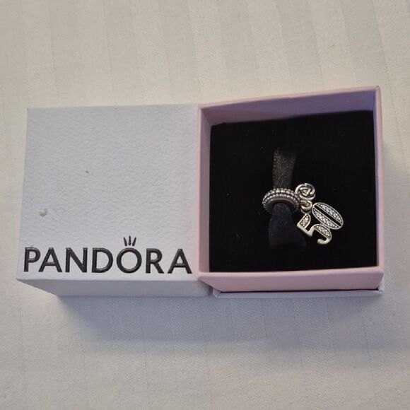 Pandora 50th Celebration Silver Charm with Clear Accents - Picture 11 of 16